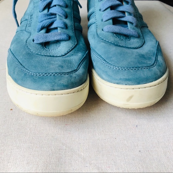 Bally Vintage Blue Suede Hi Top Sneakers - Picture 4 of 8